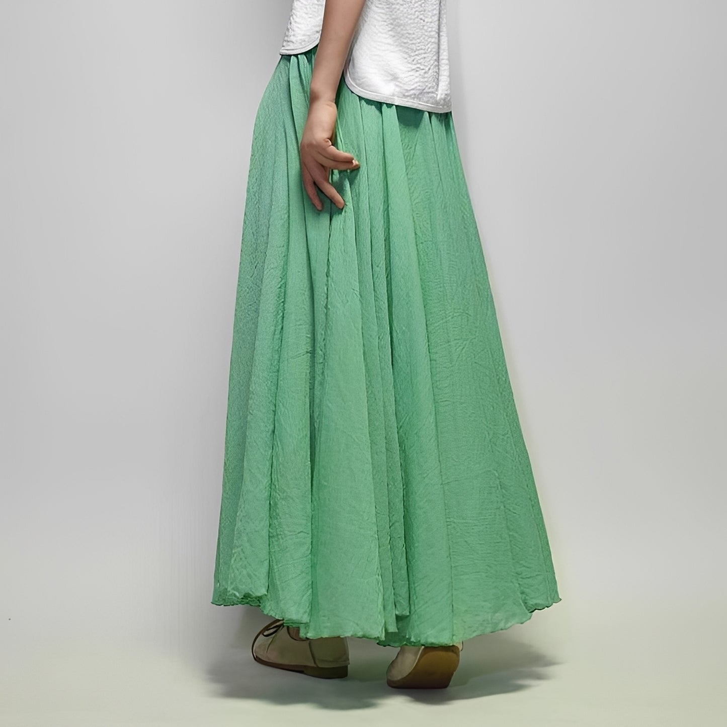 Alina - Flowy Bohemian Maxi Skirt