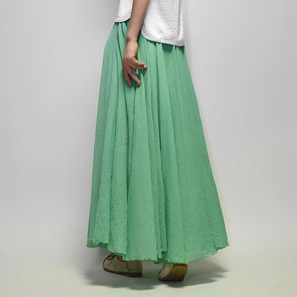 Alina - Flowy Bohemian Maxi Skirt