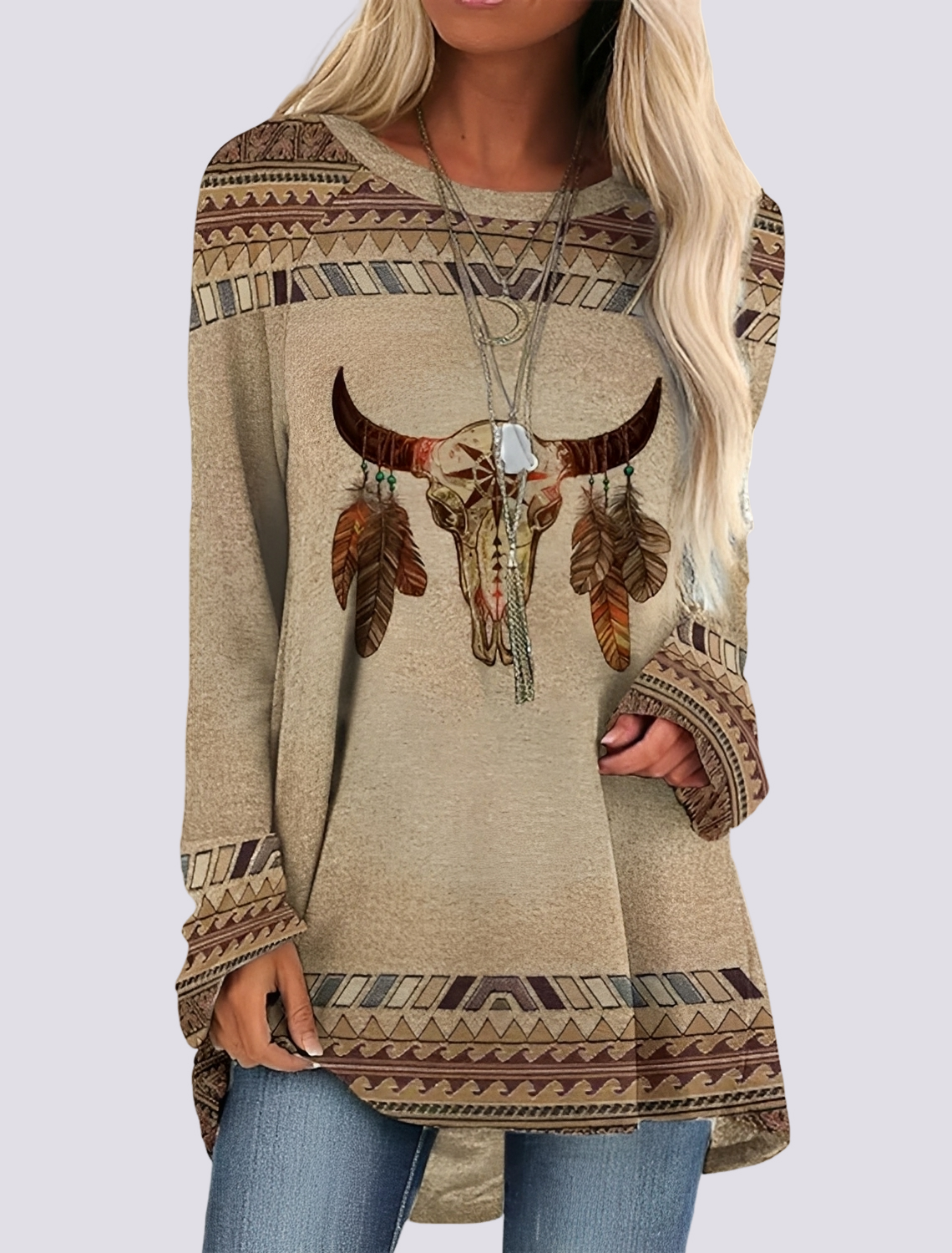 Monica - Trendy Ethnic Shirt Dress