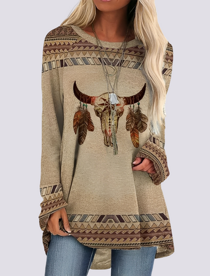 Monica - Trendy Ethnic Shirt Dress