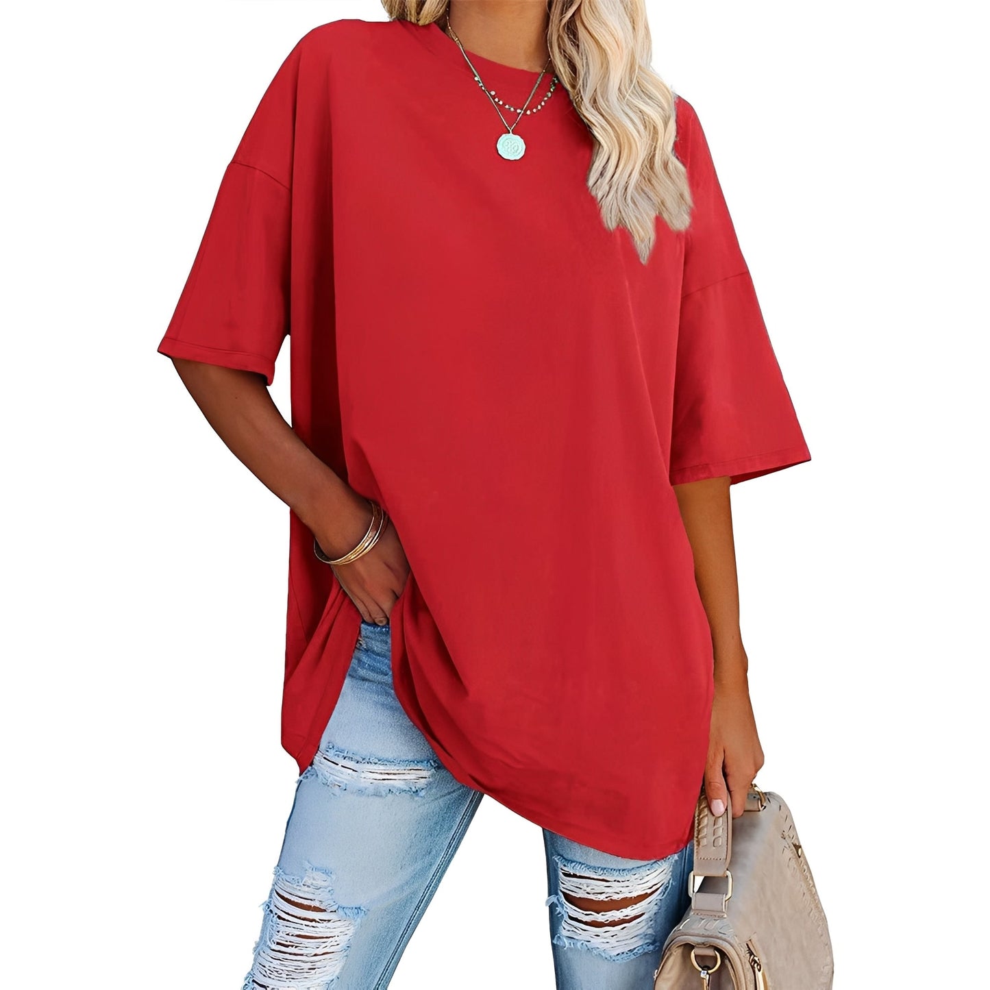 Alice - Loose-Fitting T-shirt with Dropped Shoulders