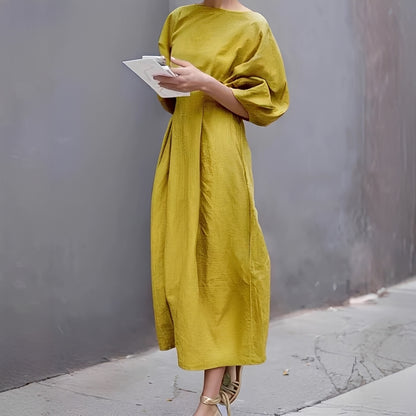 Mariam - Casual Ruched Midi Dress