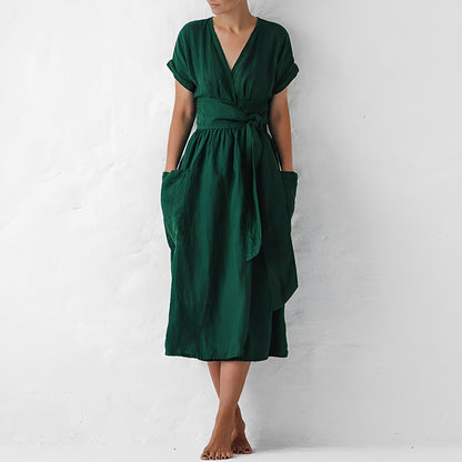 Sasha - Casual Wrap Dress with Pockets
