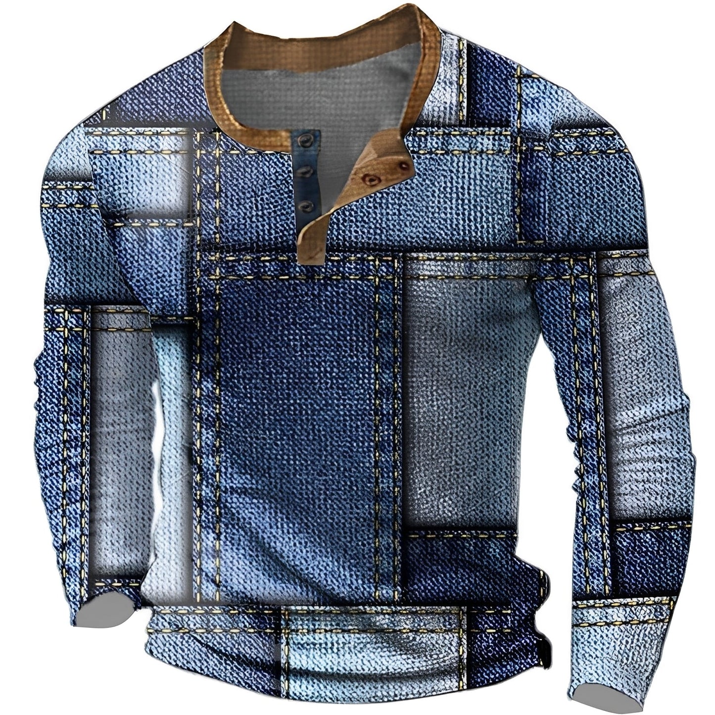 Sam - Men's Long-Sleeve Shirt - Trendy and Casual