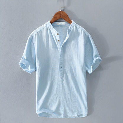 Thiago - High Collar Polo Shirt