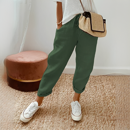 Whitney - Relaxed Elastic Waist Trousers