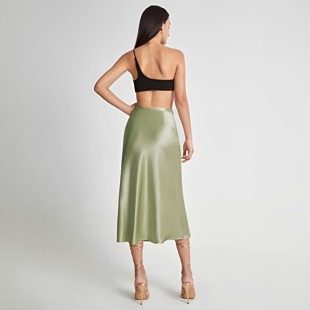 Emilia - High waisted flowy midi skirt