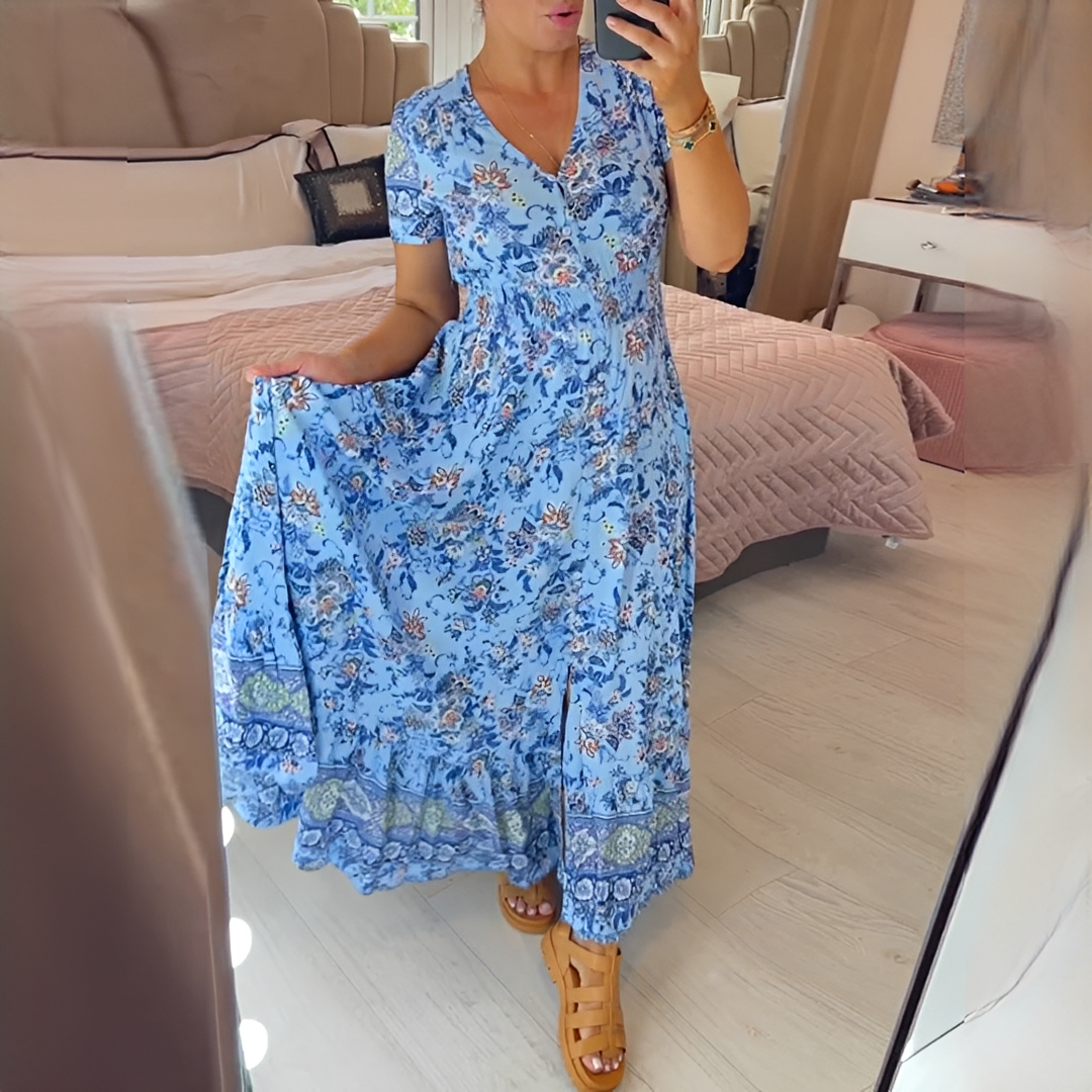 Gagiel - Trendy V-Neck Dress