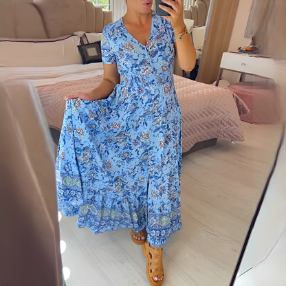 Gagiel - Trendy V-Neck Dress