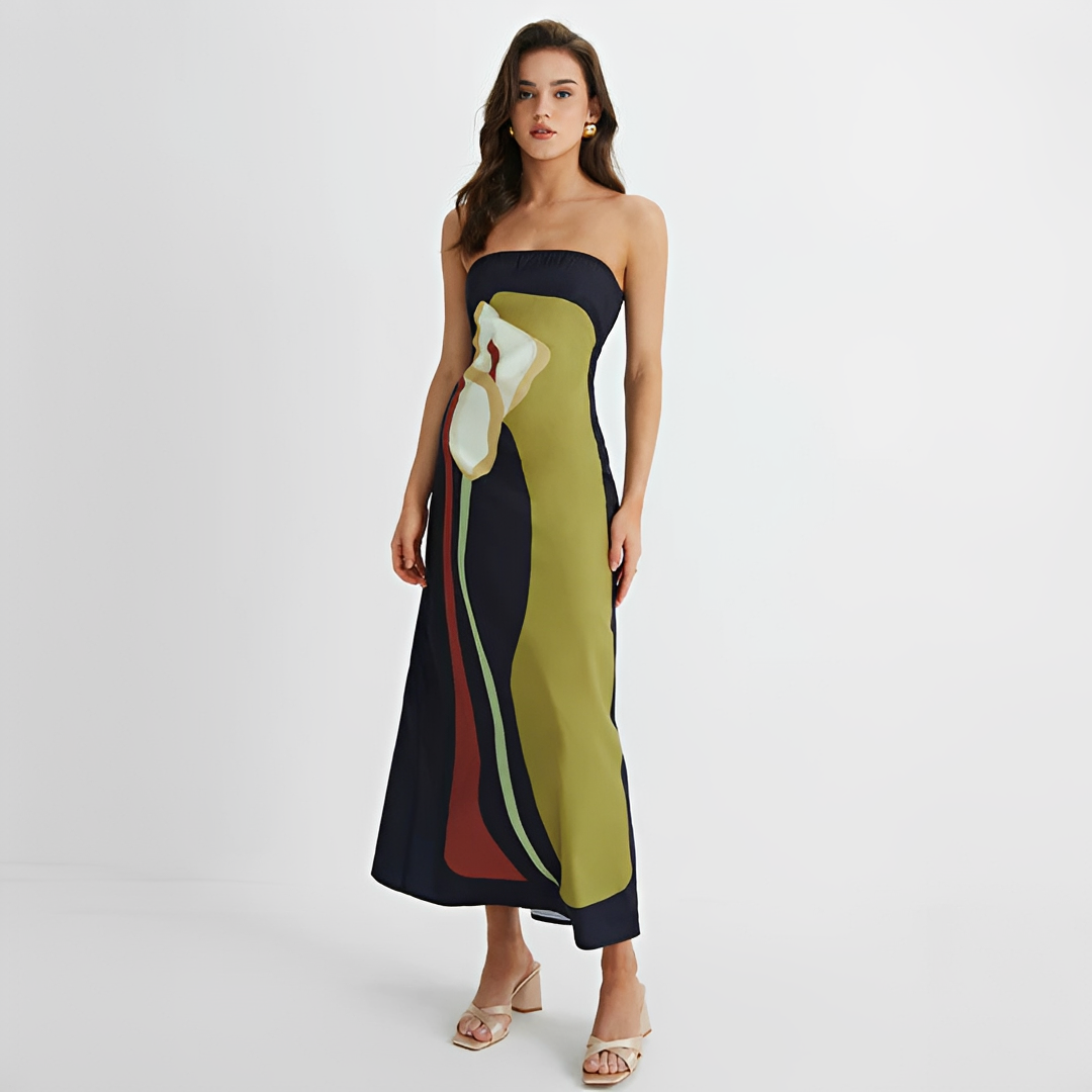 Delaney - Chic Floral Tube Top Dress