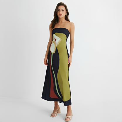 Delaney - Chic Floral Tube Top Dress
