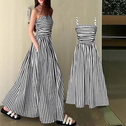 Cindy - Elegant Striped Maxi Dress