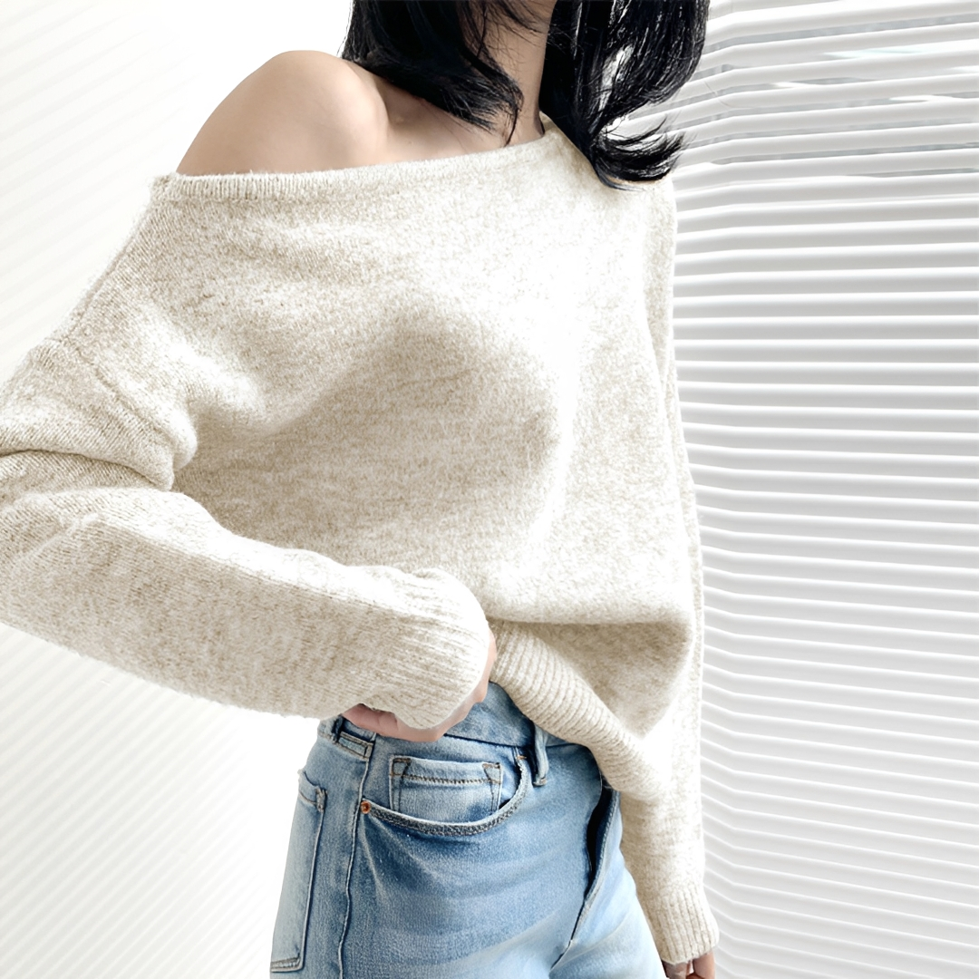 Melchora - Off-Shoulder Asymmetrical Top