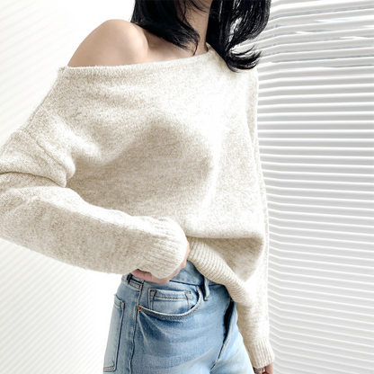 Melchora - Off-Shoulder Asymmetrical Top