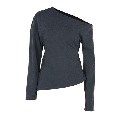 Gellie - Fashion asymmetrical neck top