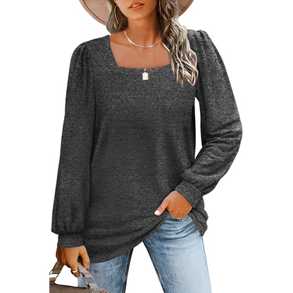 Jaylin - Trendy Square Neckline Shirt