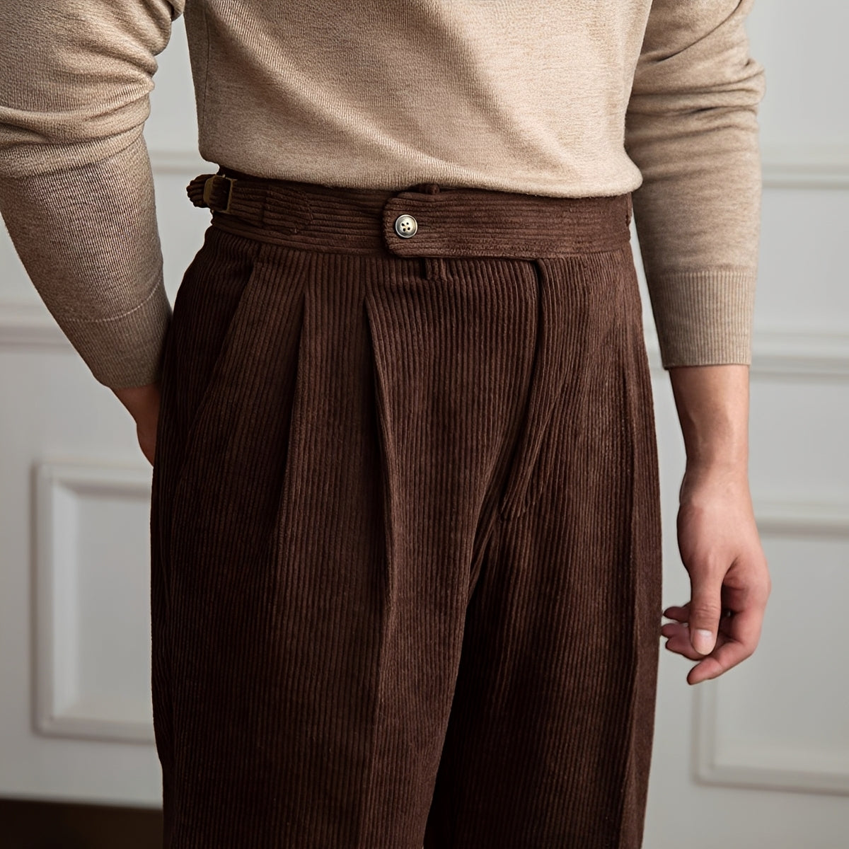 Rafael - High Waist Corduroy Trousers