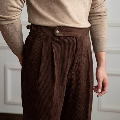 Rafael - High Waist Corduroy Trousers