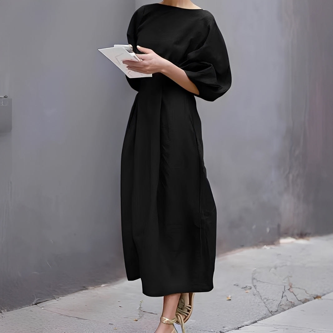 Mariam - Casual Ruched Midi Dress