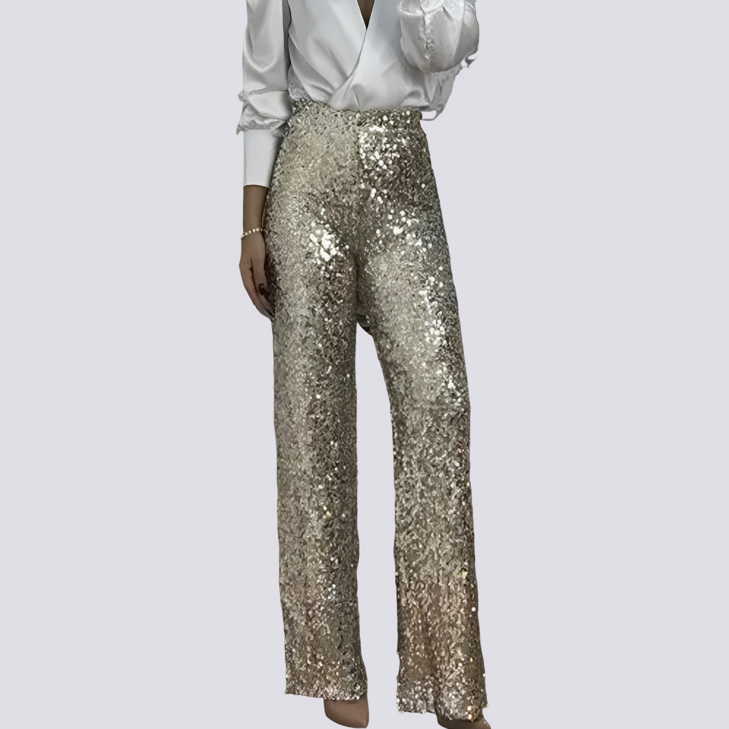 Mandy - High-Waist Sequin Pants