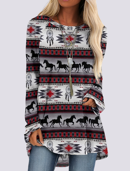 Monica - Trendy Ethnic Shirt Dress