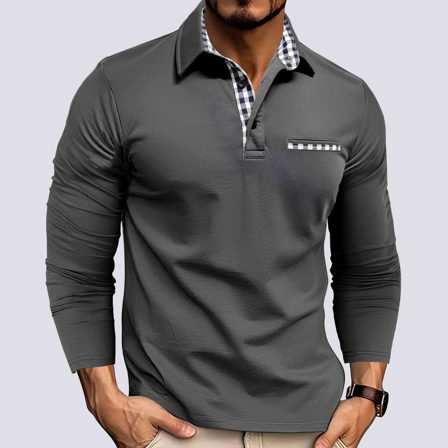 Mark – Men's polo shirt – Casual long-sleeve top