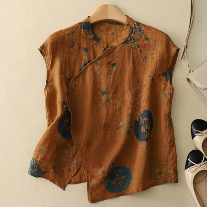 Diana - Sleeveless Floral Blouse