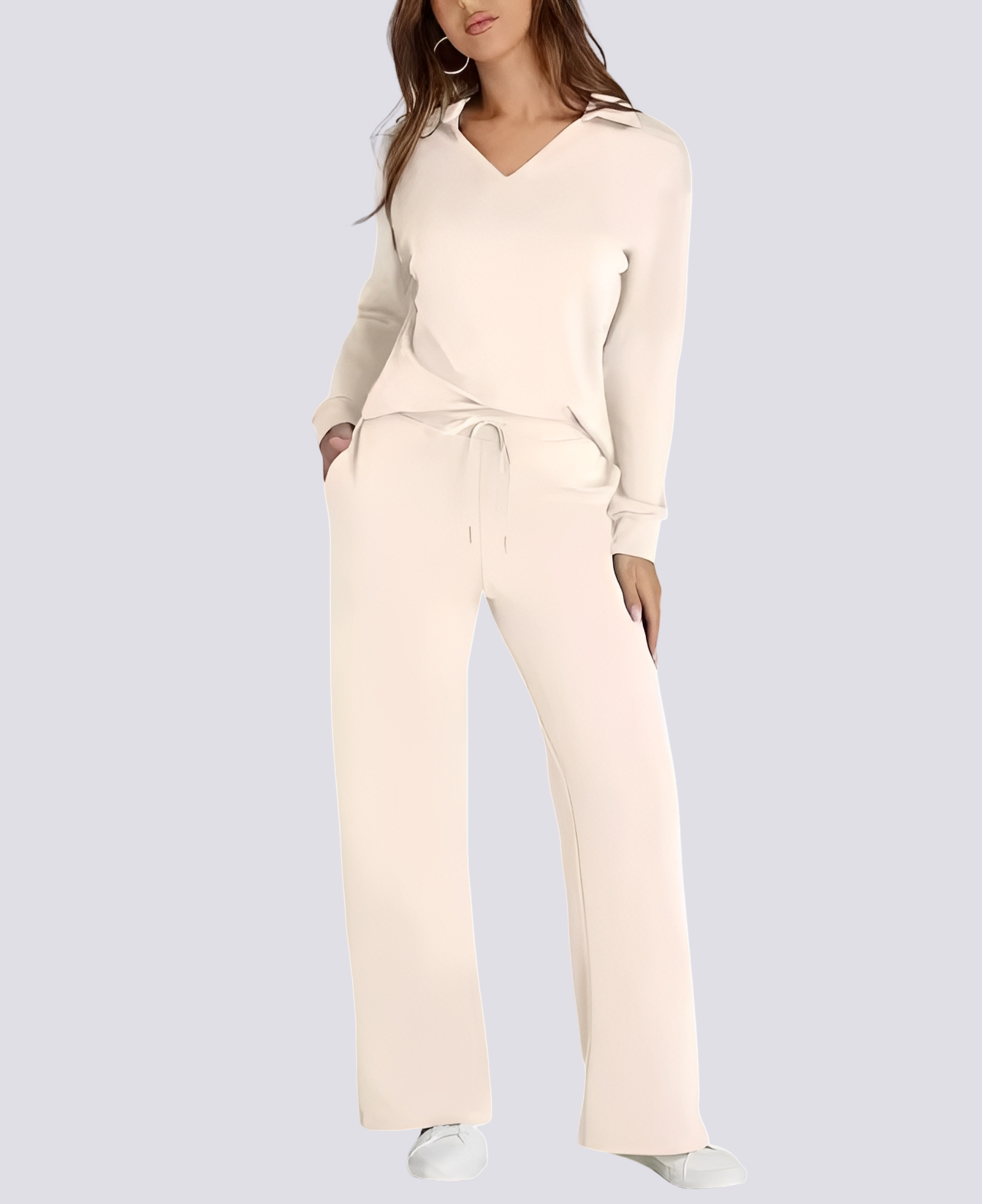 Bella - Stretchy V-neck Comfortable Set