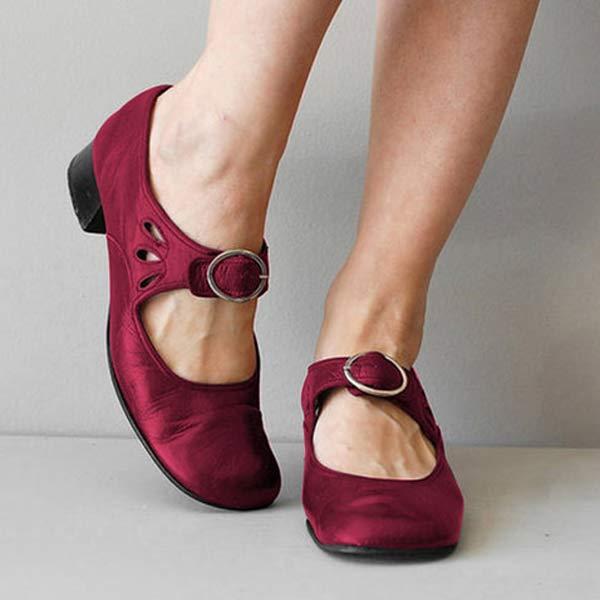 Beatrice - Wedge Sandals with Adjustable Buckle