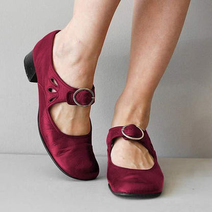 Beatrice - Wedge Sandals with Adjustable Buckle