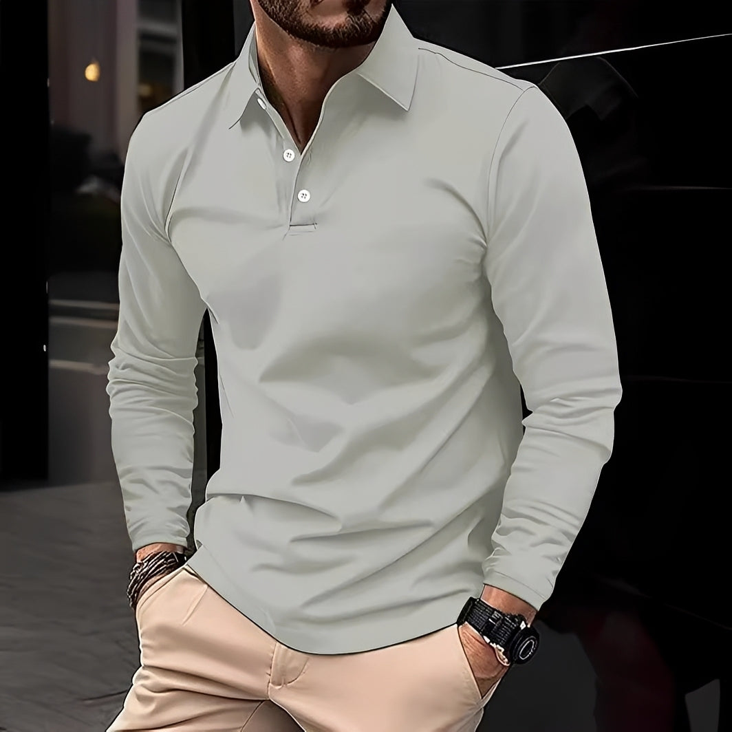 Conner – Men's long-sleeve polo shirt – Casual and comfy