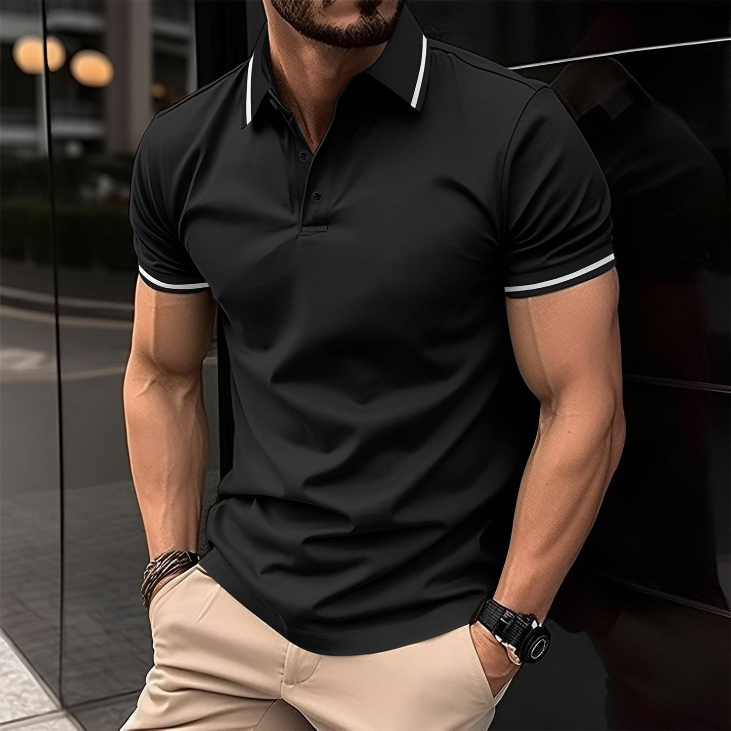 Frank - Stylish Lapel Polo Shirt