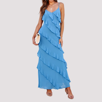 Micah - Stylish Ruffle Maxi Dress