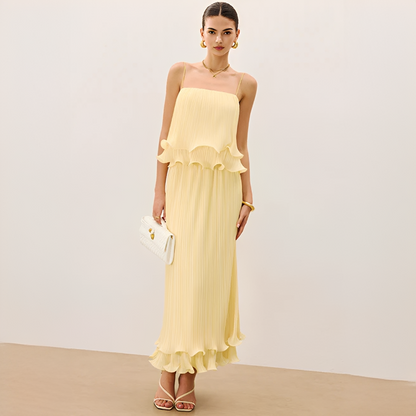 Daphne - Stylish Pleated Skirt Ensemble