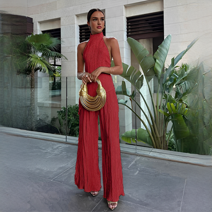 Elvissa - Stylish top and wide-leg pants set
