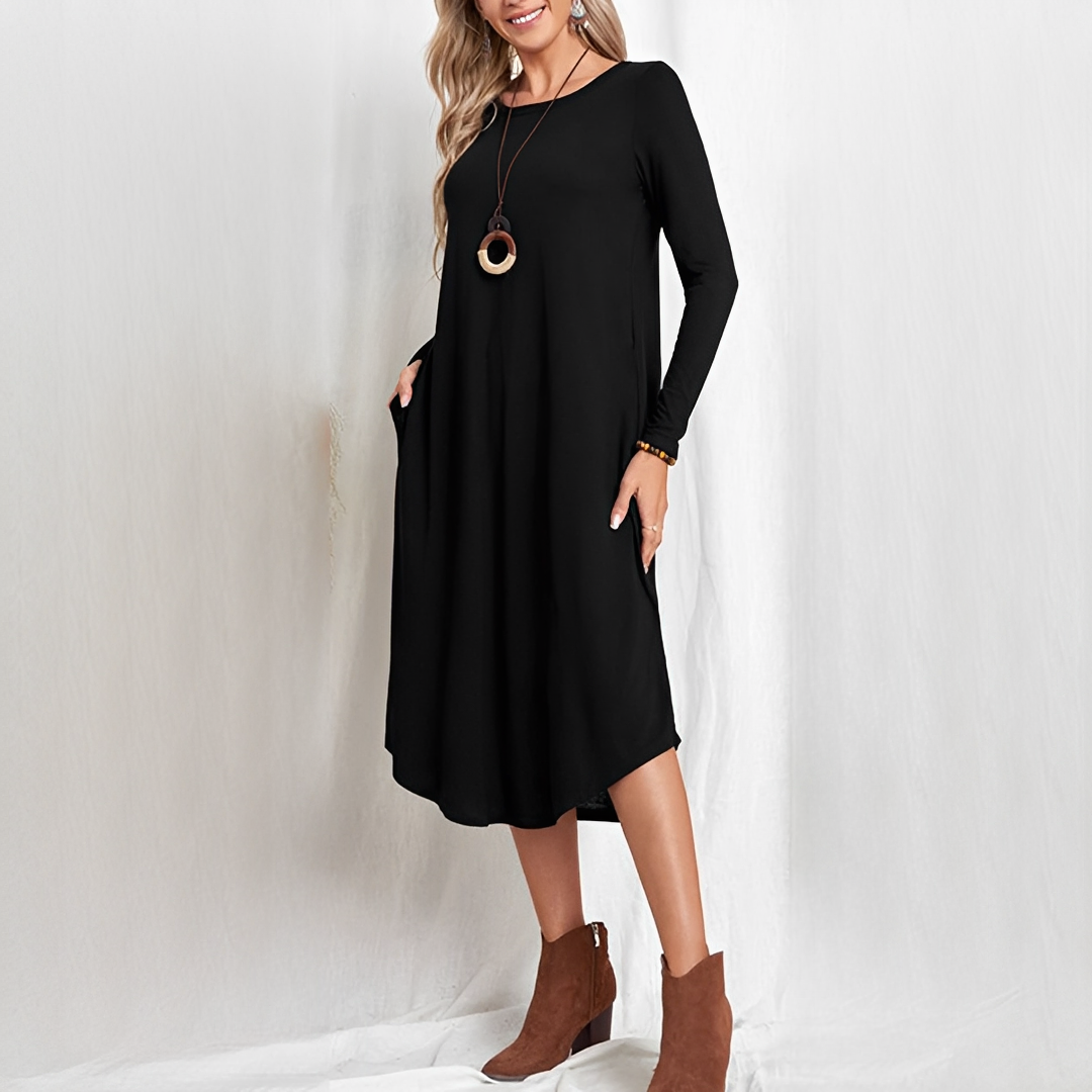 Sybil - Casual Dress with Long Sleeves