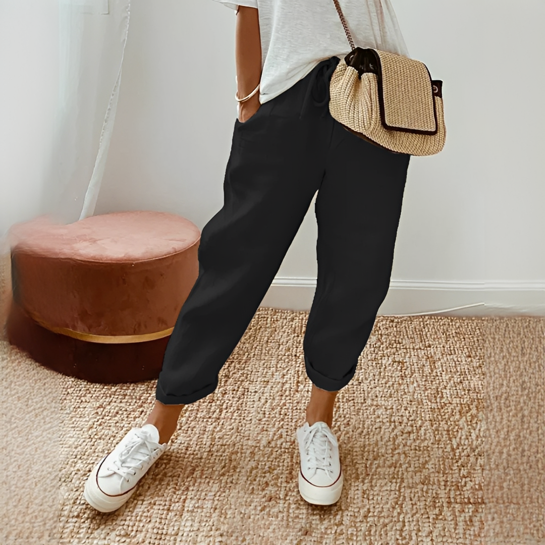 Whitney - Relaxed Elastic Waist Trousers