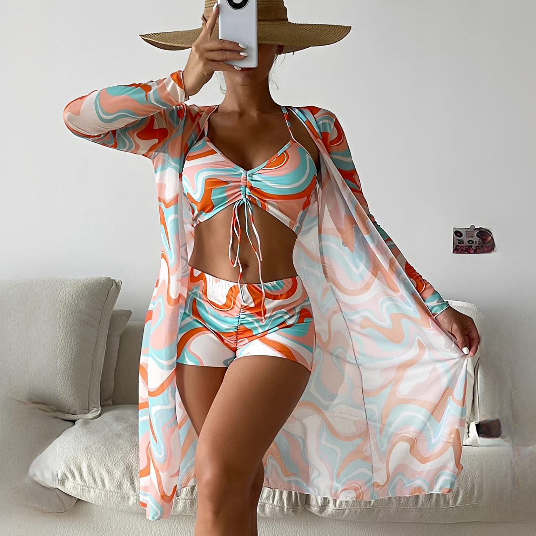 Elza - Stylish Three-Piece Bikini Set