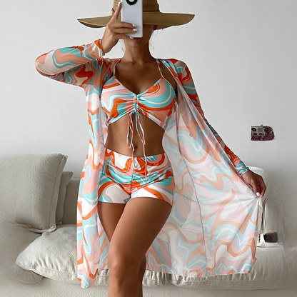 Elza - Stylish Three-Piece Bikini Set