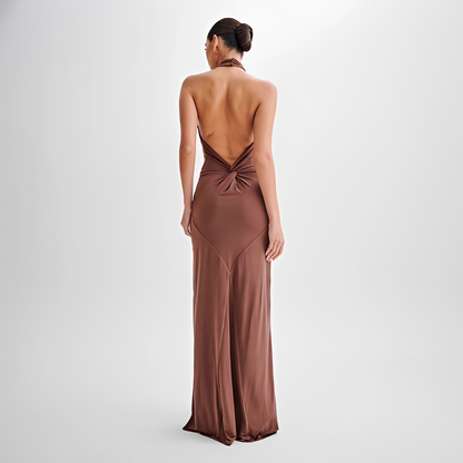 Mabel - Elegant Open-Back Maxi Dress