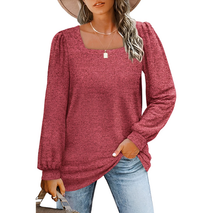 Jaylin - Trendy Square Neckline Shirt
