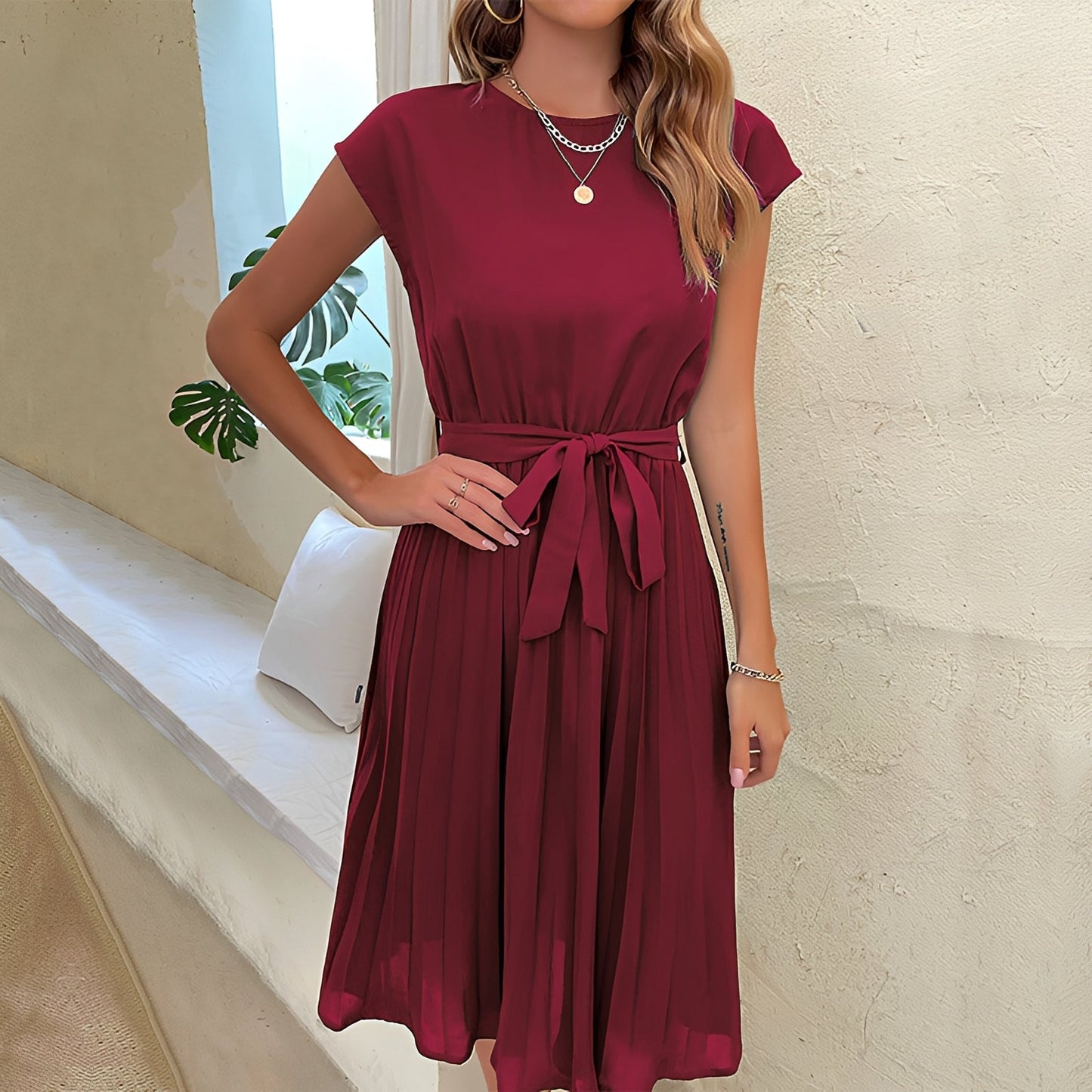 Aimee - Trendy Pleated Dress