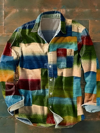Charles – Men's long-sleeve shirt – Vibrant and retro