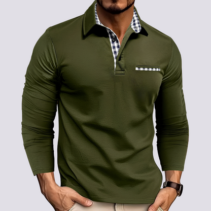 Mark – Men's polo shirt – Casual long-sleeve top