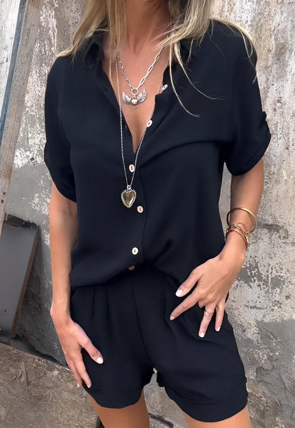 Minnie - Relaxed Blouse and Shorts Set