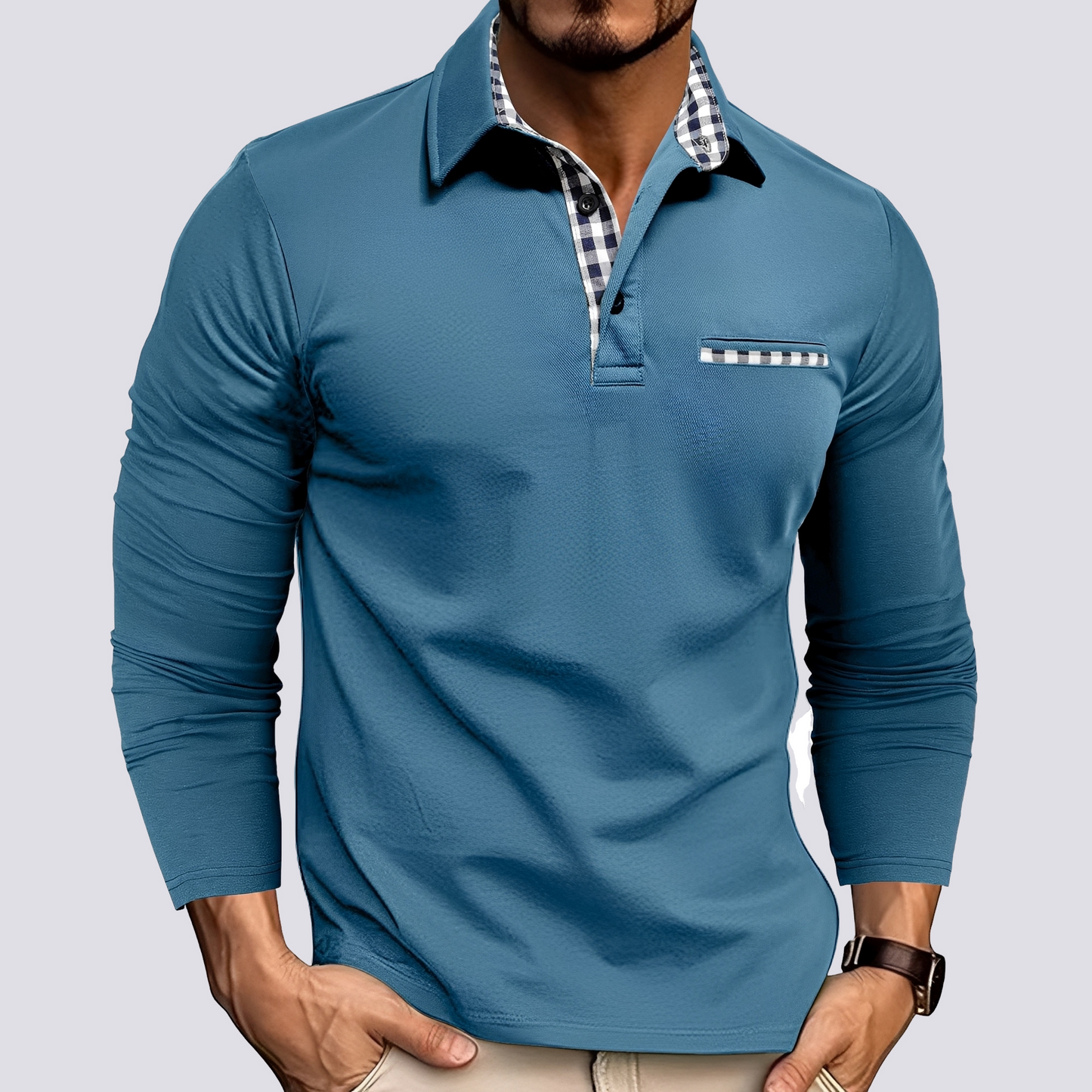 Mark – Men's polo shirt – Casual long-sleeve top