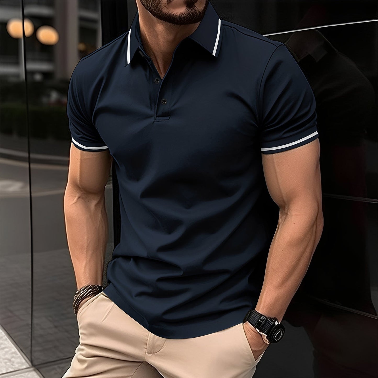 Frank - Stylish Lapel Polo Shirt