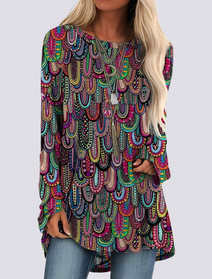 Monica - Trendy Ethnic Shirt Dress