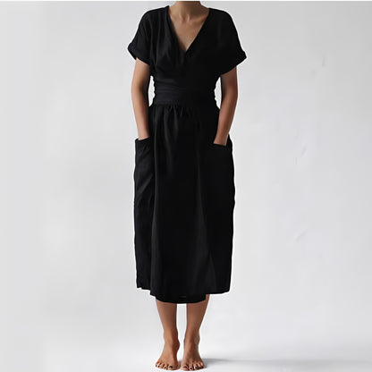 Sasha - Casual Wrap Dress with Pockets