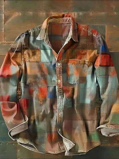 Charles – Men's long-sleeve shirt – Vibrant and retro